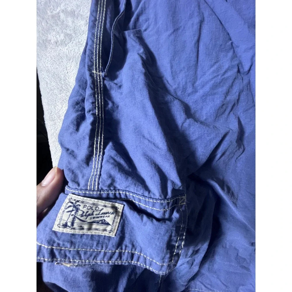 Polo Ralph Lauren Mens Navy Blue Red Swim Trunks Cargo Board Shorts 4XB Big